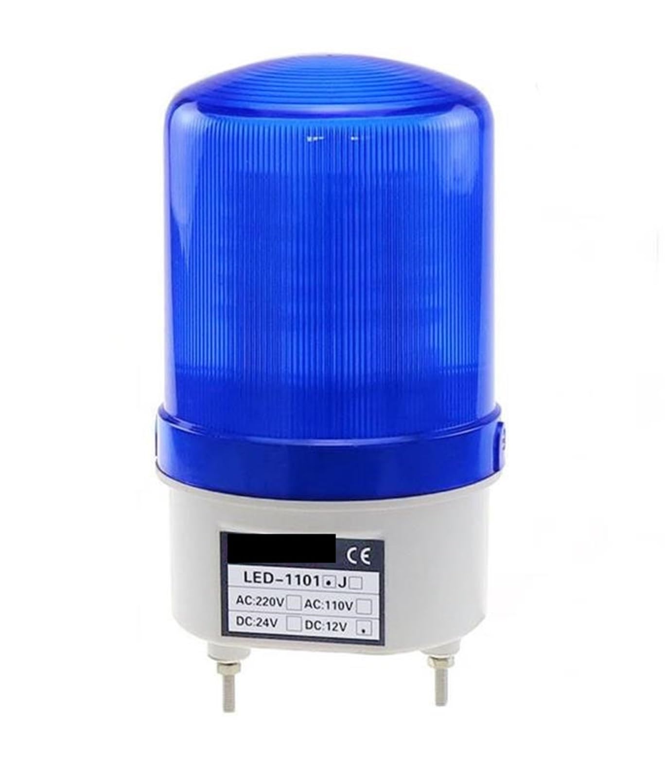 1 sztuka obrotowa lampa LED stroboskopowa lampa alarmowa światło syrena żółta niebieska czerwona zielona LED światło ostrzegawcze brak 12 V 24 V 110 V (Blue 220 V)