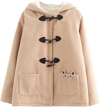 Amazon.com: Womens Winter Coats Japanese Cute Thick Warm Hooded
