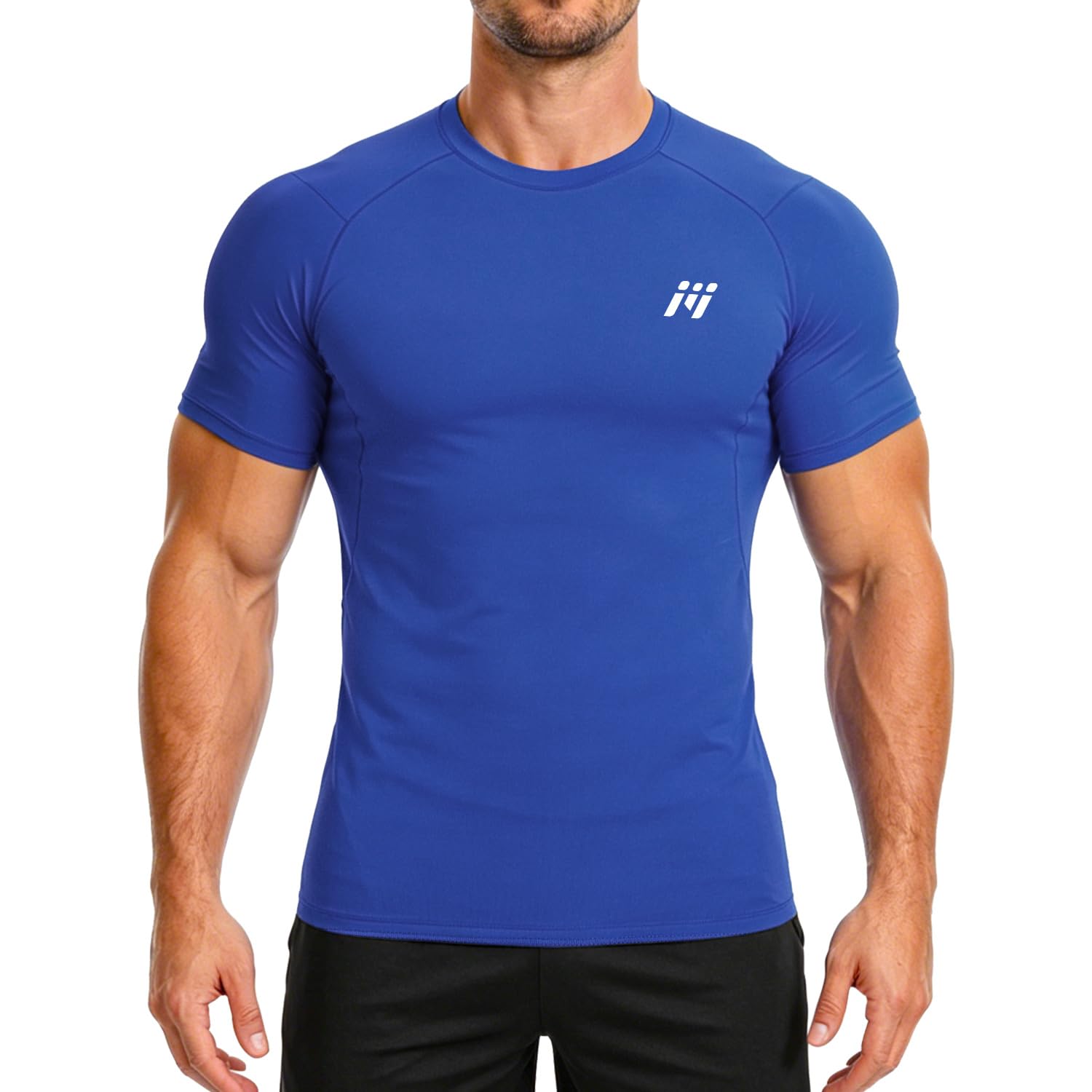 MEETWEE Rash Guard UPF50+ Kompressionsshirt Herren Langarm Kurzarm Funktionsshirt, UV Shirt Top Schwimmen Männer Sportshirt Surfen Schnelltrocknend Atmungsaktiv