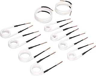 ナット取り外し用誘導コイル 10pcs 誘導ヒーターコイルキット 誘導加熱コイルキット ナットとボルトの取り外し用 20mm/25mm/30mm/35mm/40mm/750mm 6種セット