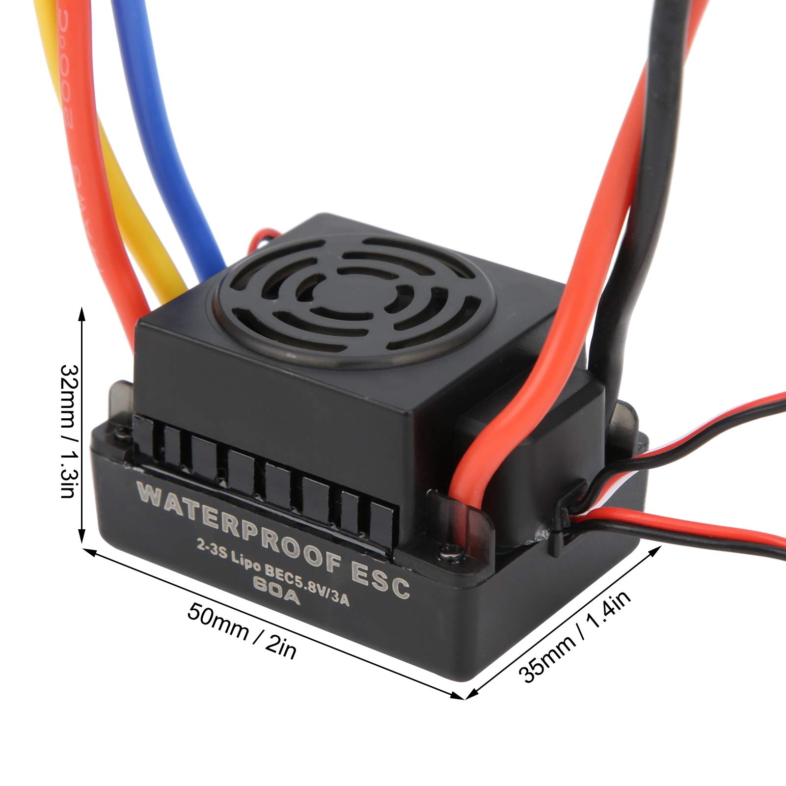 VGEBY Brushless ESC, 20-60A Unidirectionnel 1: 1 Sortie De Puissanc Telecommande Voiture Brushless Esc Rc Regulateur Electro Amz VGEBY Brushless ESC, 20-60A Unidirectionnel 1: 1 Sortie De Puissanc Telecommande Voiture Brushless Esc Rc Regulateur Electro Amz