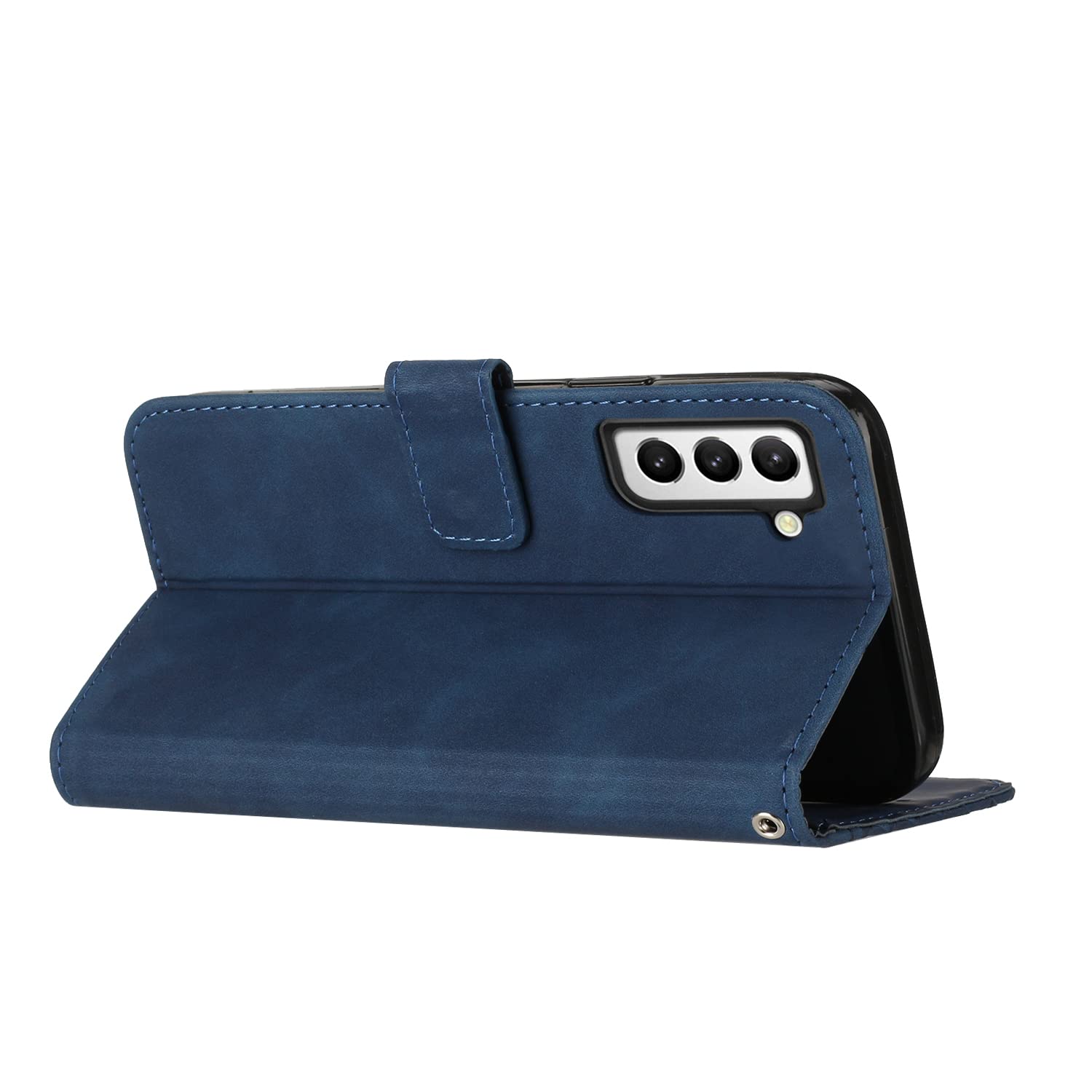 Compatible With Samsung Galaxy S21 Case, Wallet Case PU Premium Leather with Card holder Slots Magnetic Shockproof Protect Flip Cover Bookstyle Phone Cases Cover for Samsung S21 (Blue) — view 2