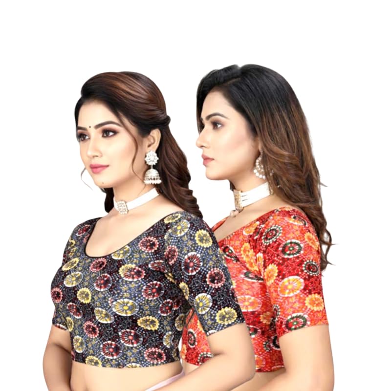 Pack of 2 Readymade Women Printed Cotton Blouse-picture-35