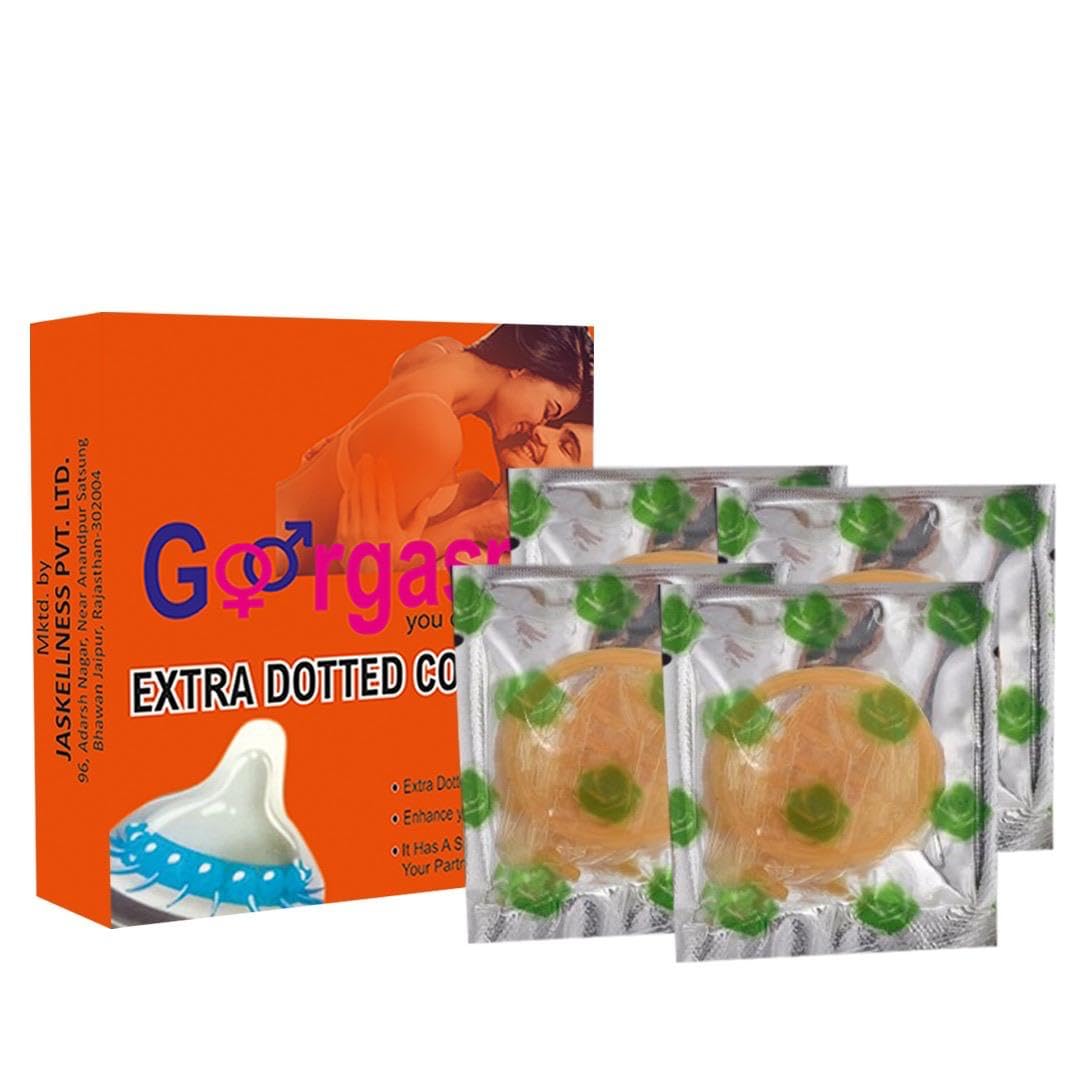 Goorgasm Latex Rubber Climax with Extra Dotted Special Shape Male Condom Spike Condoms For Men(Pack of 4)-picture-12