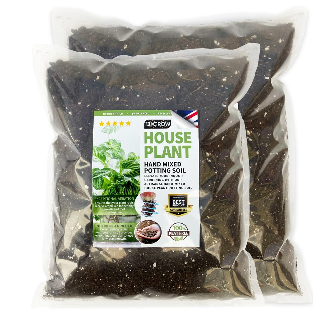 UKGROW Houseplant Soil - 10L Supreme Blend for Indoor Gardening