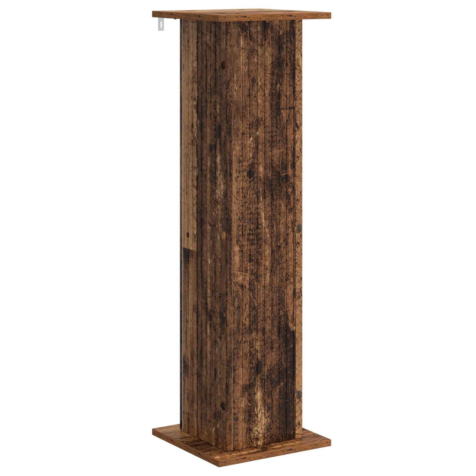 Stojak na rośliny z materiału drewnopochodnego, 30,5 x 30 x 100,5 cm, stojak na kwiaty w nowoczesnym wzornictwie, brązowy