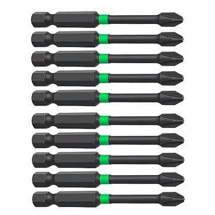 CLUB BOLLYWOOD 10Pcs Magnetic Screwdriver Bit Set Strong 6.35mm Hand Shank for Electrician 70mm | Tools | Power Tools | Drill Bits | Drill Bits | 10pcs Magnetic Screwdriver Bit Set