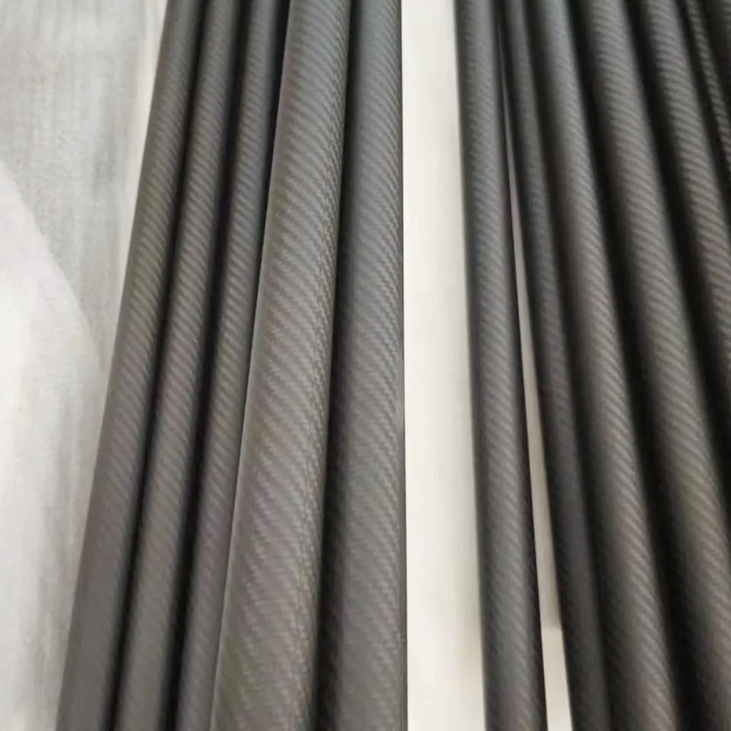 3K Twill Matte Carbon Fiber Tubes 2PCS (1mm Wall, Length1000mm) – High-Strength Multi-Size for DIY, RC Models, Drones & Kites(10x8x1000MM)