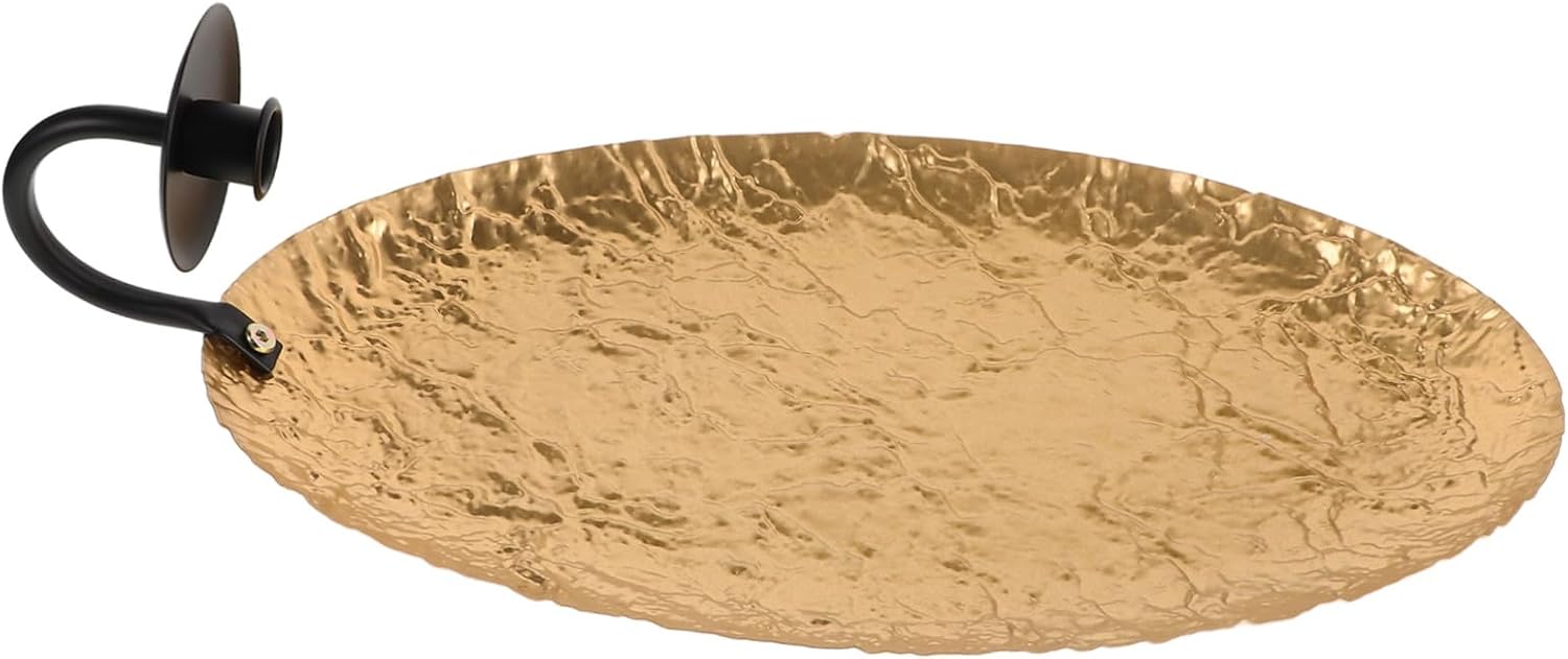 European Luxury Gold Metal Wall Candle Holder Elegant Iron Art Wall-Mounted Sconce for Living Bathroom Dining Sophisticated Decorative Accent with Sturdy Construction