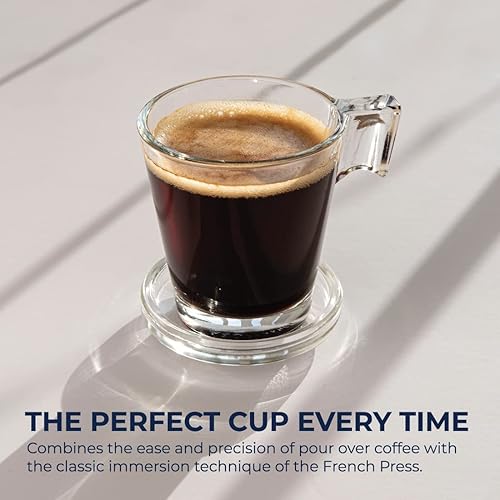 Miniatura 5 de Clever Gotero de café y filtros, grande de 18 onzas, diseño clásico original, plástico seguro sin BPA, cafetera de goteo, cafetera manual, incluye