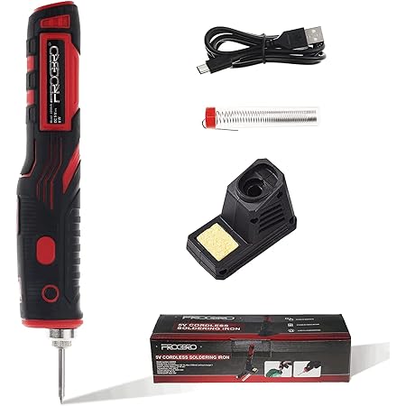 FROGBRO Portable Cordless Soldering Iron 1800mAh Rechargeable Soldering Tool Updated with Touch Sensor and LED Spotlight, Professional Safe Wireless Soldering Kit, Your Easy Electronic Welding Tools