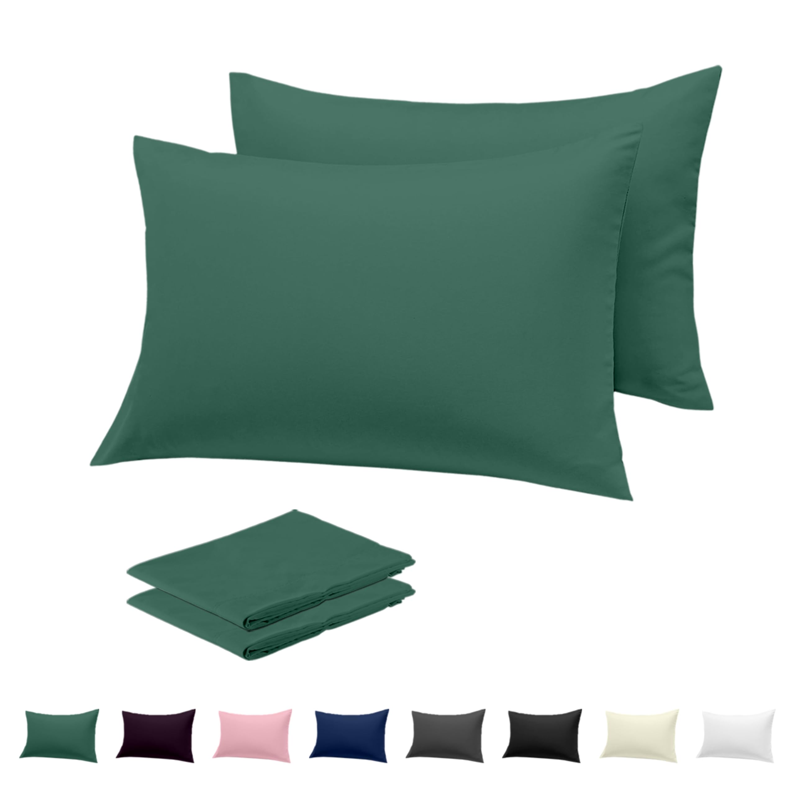Rohi Teal Pillow Cases 2 Pack 100% Microfibre Pillowcases – Envelope Closure Standard Size 50 X 75 Cm Pillow Covers – Ultra Soft, Hypoallergenic & Durable Pillow Cases ( – 50 X 75 Cm)