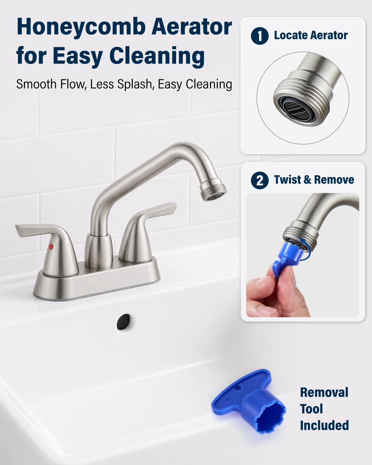 Aolemi Utility Sink Faucet - Brushed Nickel -5