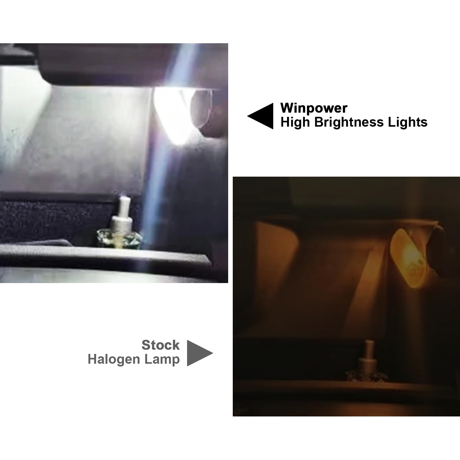 WinPower LED Luces de guantera Bombilla Interior Coche Compatible con Touran Nuevo Bettle Caddy3 Golf4 Bora Touareg Fabia Octivia Superb Yeti, 2 Pcs