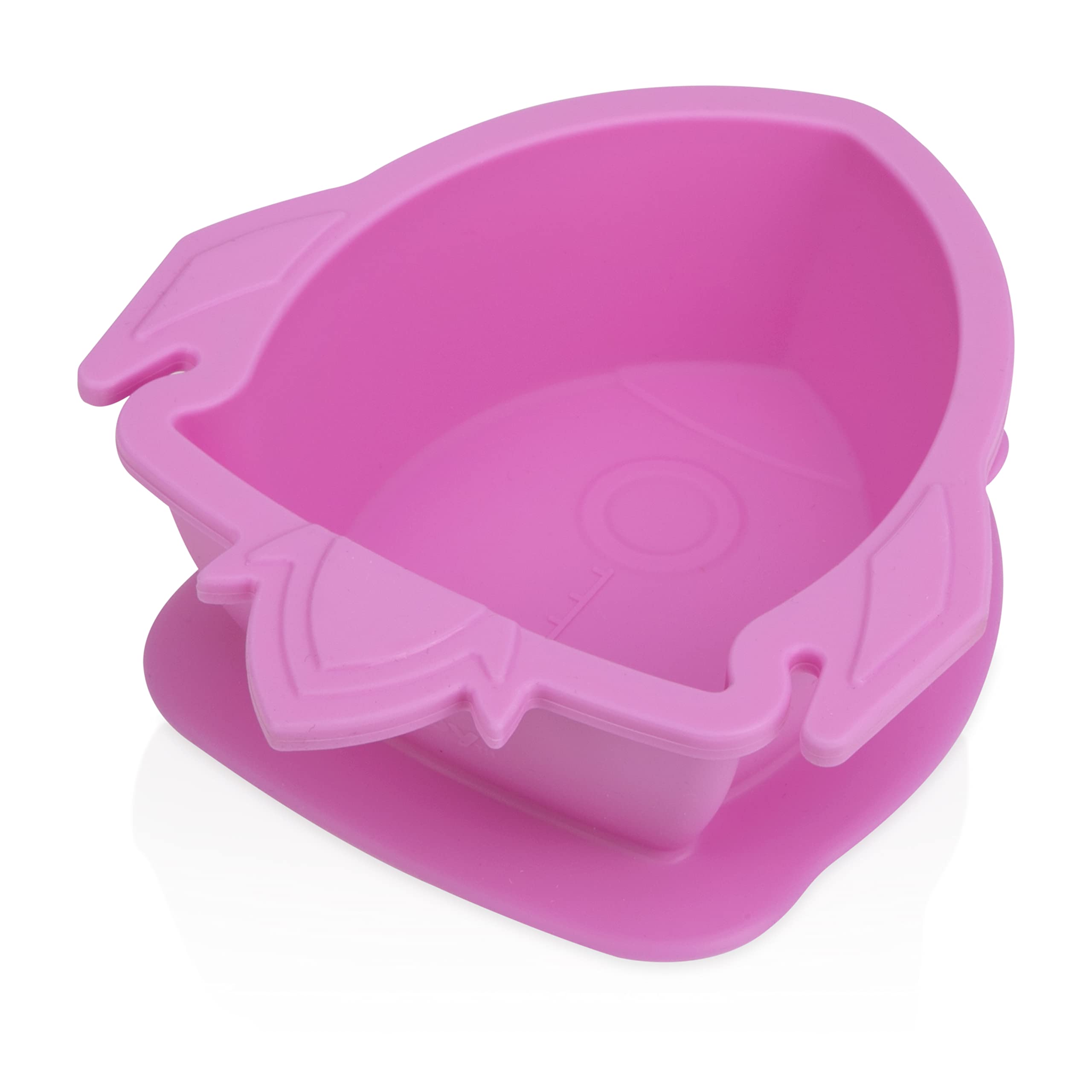 Nuby Sure Grip - Cuenco de silicona con base antideslizante, 6 m, color rosa