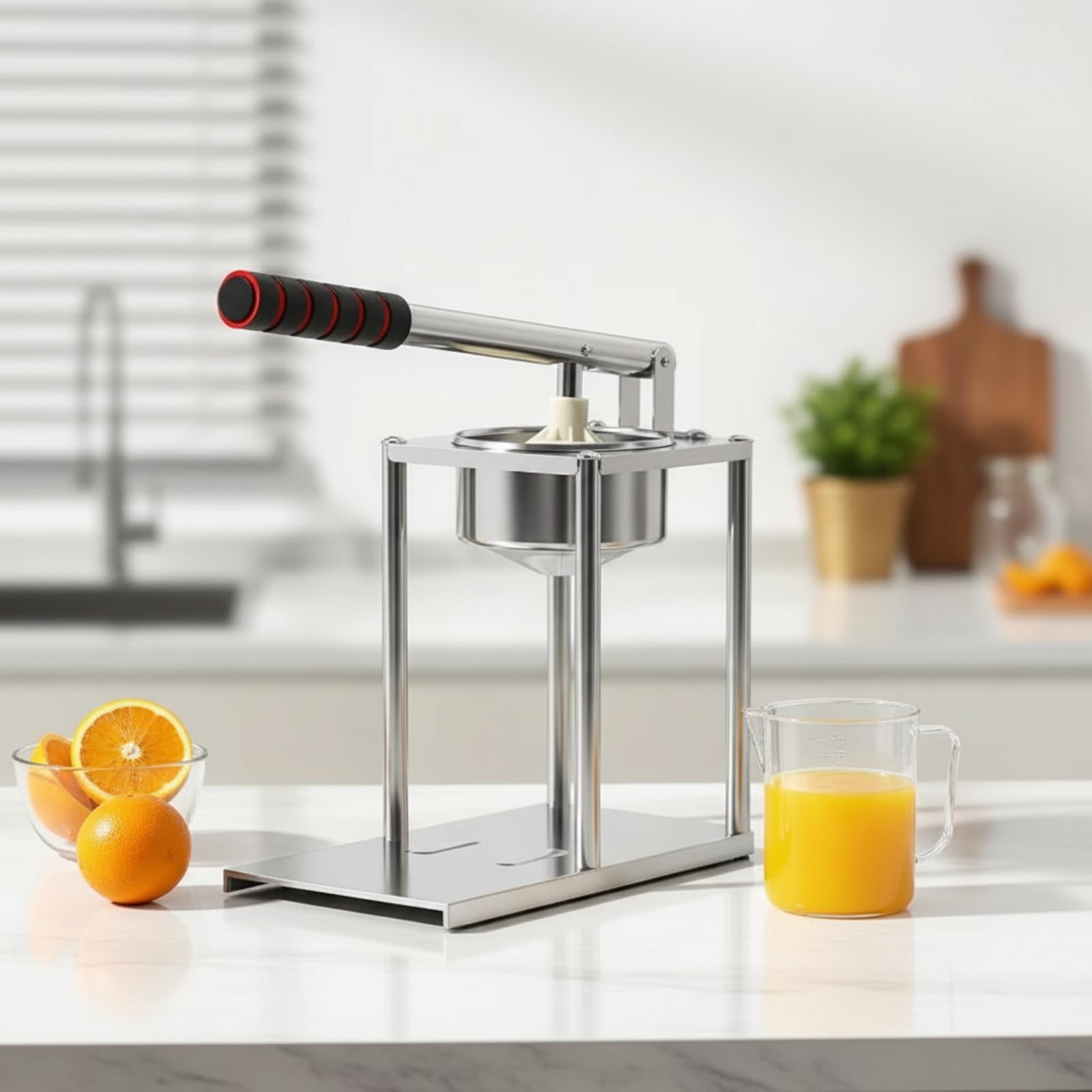 Amagogo Spremiagrumi a Leva Antiscivolo Utensile Base Rettangolare Stabile, Robusto, Spremifrutta, per Bar, Chiosco, professionisti del bar, Testa A Punta
