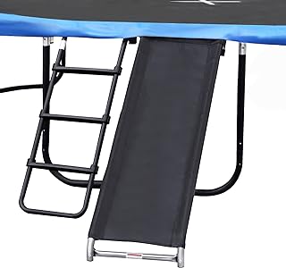 Trampoline Ladder Slide kit, Universal Trampoline Ladder with Slide for Children Kids, Weather Resistant Galvanized Steel ...