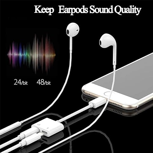 Miniatura 3 de Certificado Apple MFi Paquete de 2 divisores de iPhone Dual Lightning y adaptador Lightning para iPhone 4 en 1 Audio+Carga+Llamada+Control de