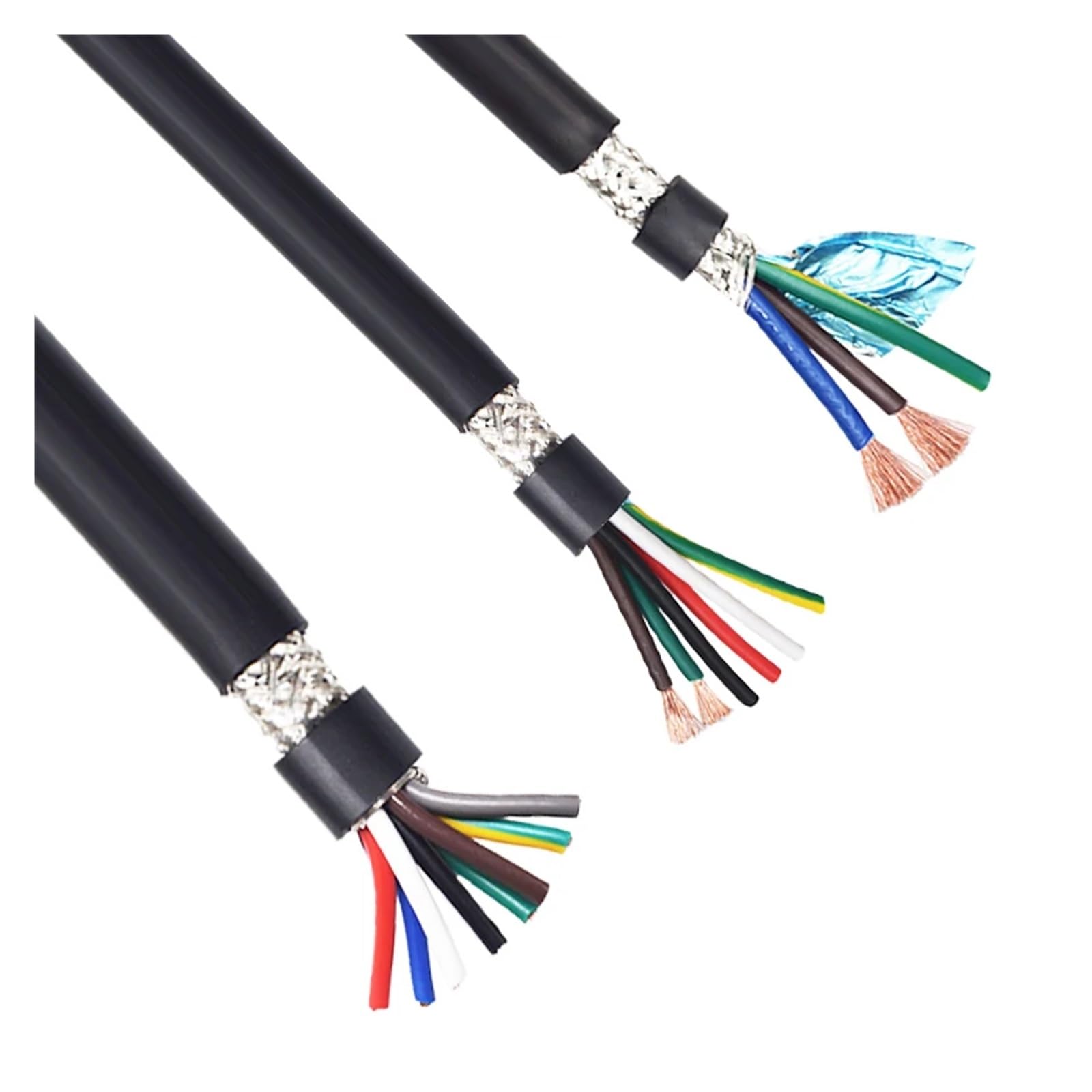 Cavo schermato for segnale schermato Cavo schermato 5M 2-8 core 18-26 Segnale di controllo in rame PVC nero(5cores 5Meters,18 AWG 0.75mm2)