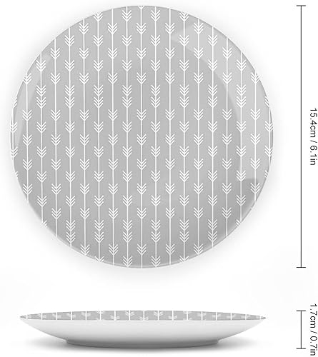 Miniatura 9 de Plato decorativo de 10 pulgadas, gres de cerámica de flecha, patrón azteca retro americano tribal Mod Boho Chic impresión artística de cerámica para