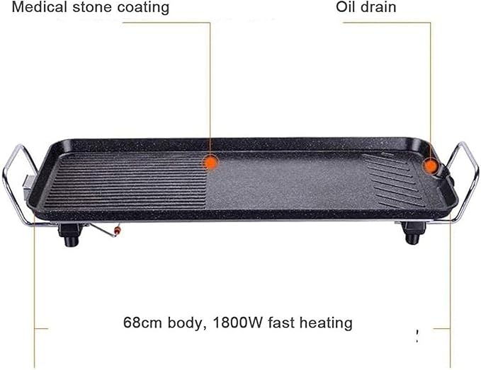 Parrilla Eléctrica BBQ Teppanyaki Mesa Interior 1800W miniatura 3