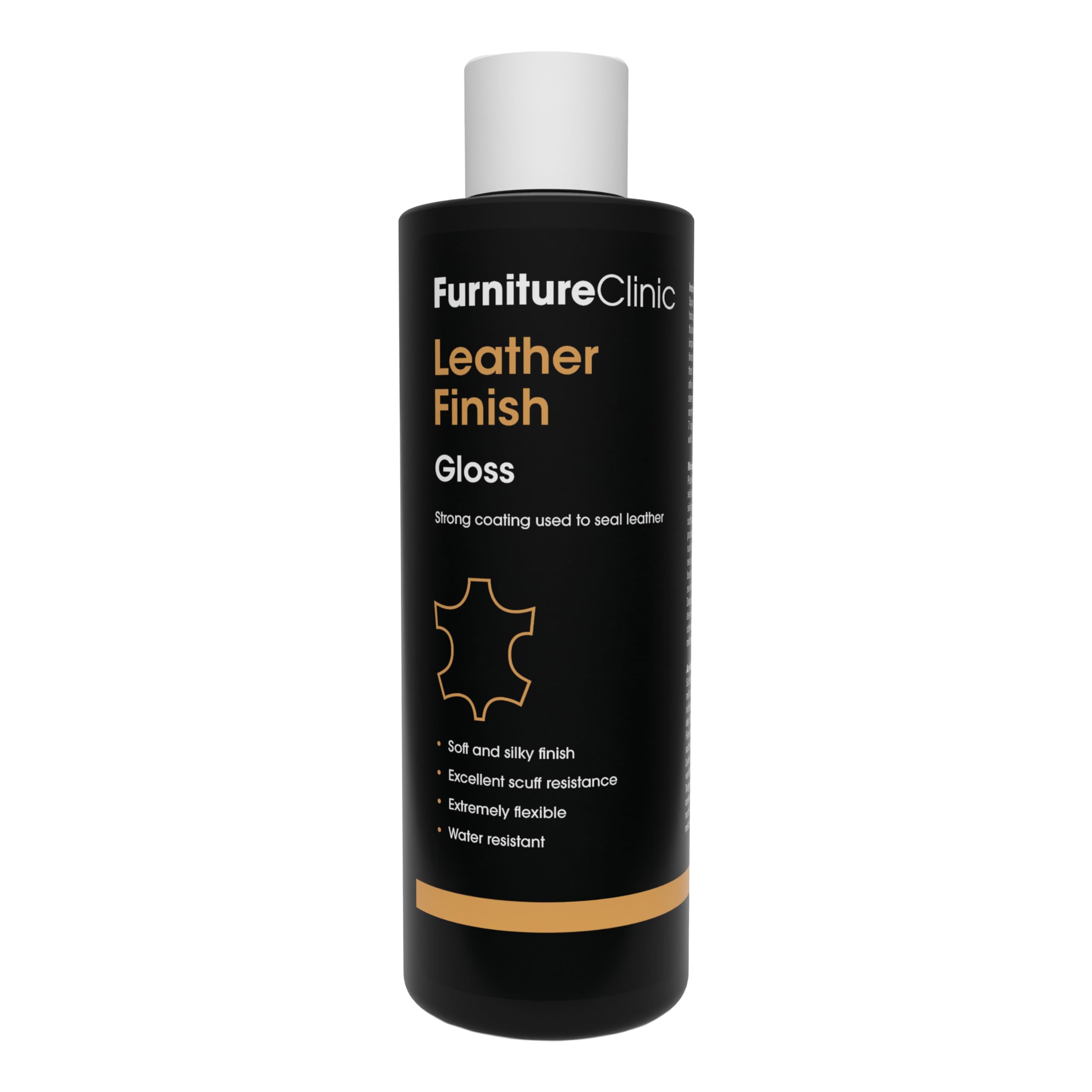 Furniture Clinic Leather Sealant - 250ml, Gloss Finish. Suitable for Leather Sofas, Car interiors, Handbags, & More