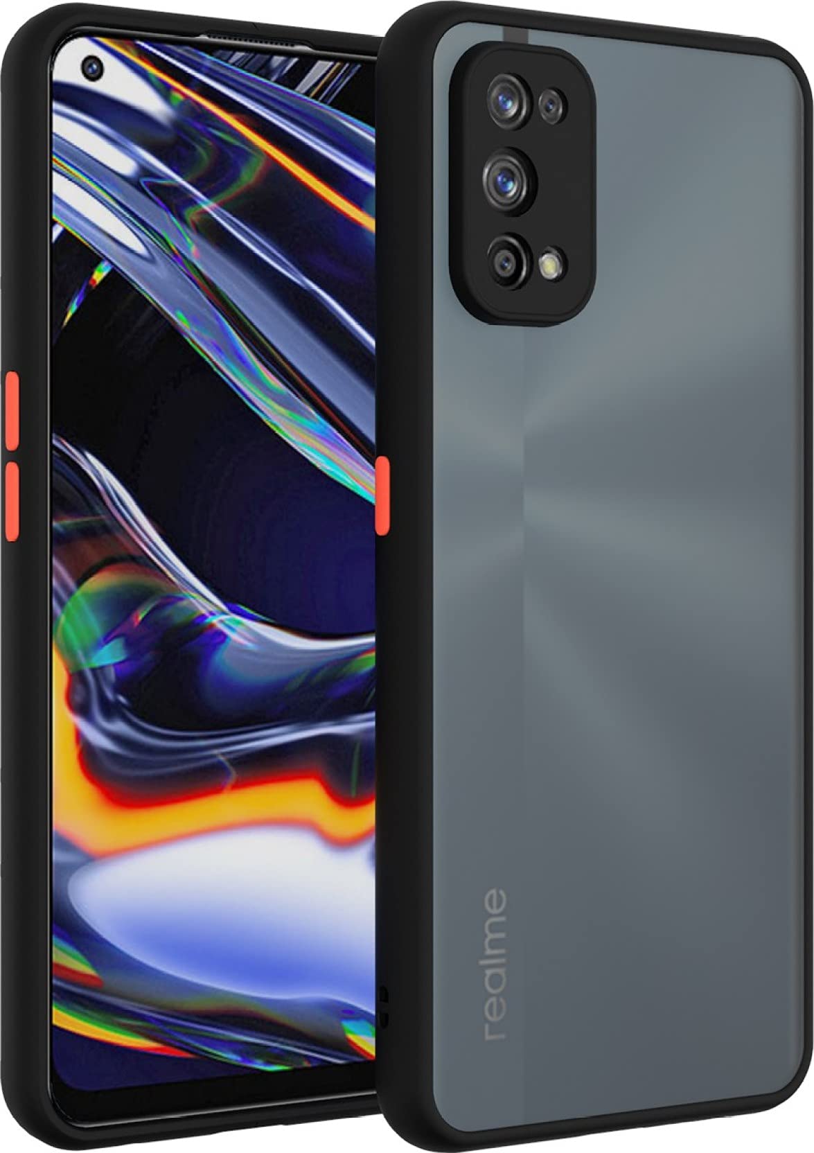 Glasgow Case Cover for Realme X7 Shockproof Back Case Cover (Camera Protection) - Black (B09CTXJ4FF) Amazon Price History, Amazon Price Tracker