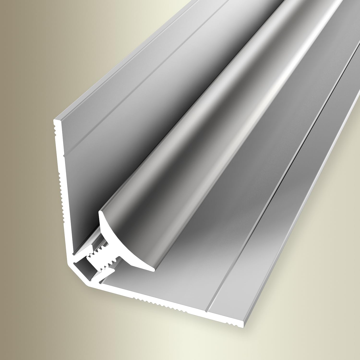 Wandprofil 30 x 30 x 2600 mm Einfasshöhe 3-5 mm Clip Innenecke Aluminium eloxiert Glatt Winkelprofil Ungebohrt Metallprofil Silber Glanz Verbindungsprofil Küberit
