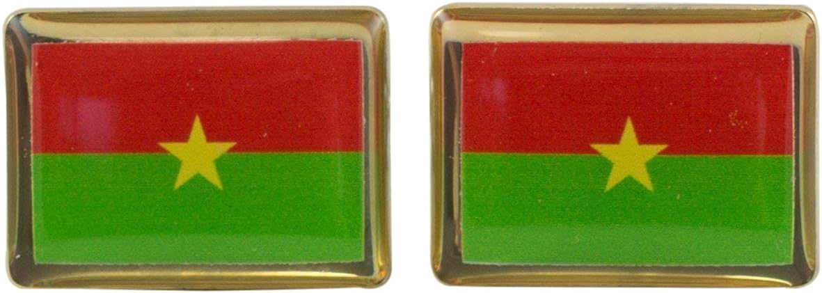 Burkina Faso Flag Cufflinks, Lapel Pins, Tie Bars, Earrings, Jewelry and Accessories