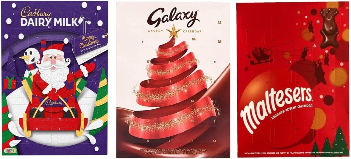 Chocolate Advent Calendar Gift Hamper (Cadbury 90g/ Galaxy 110g