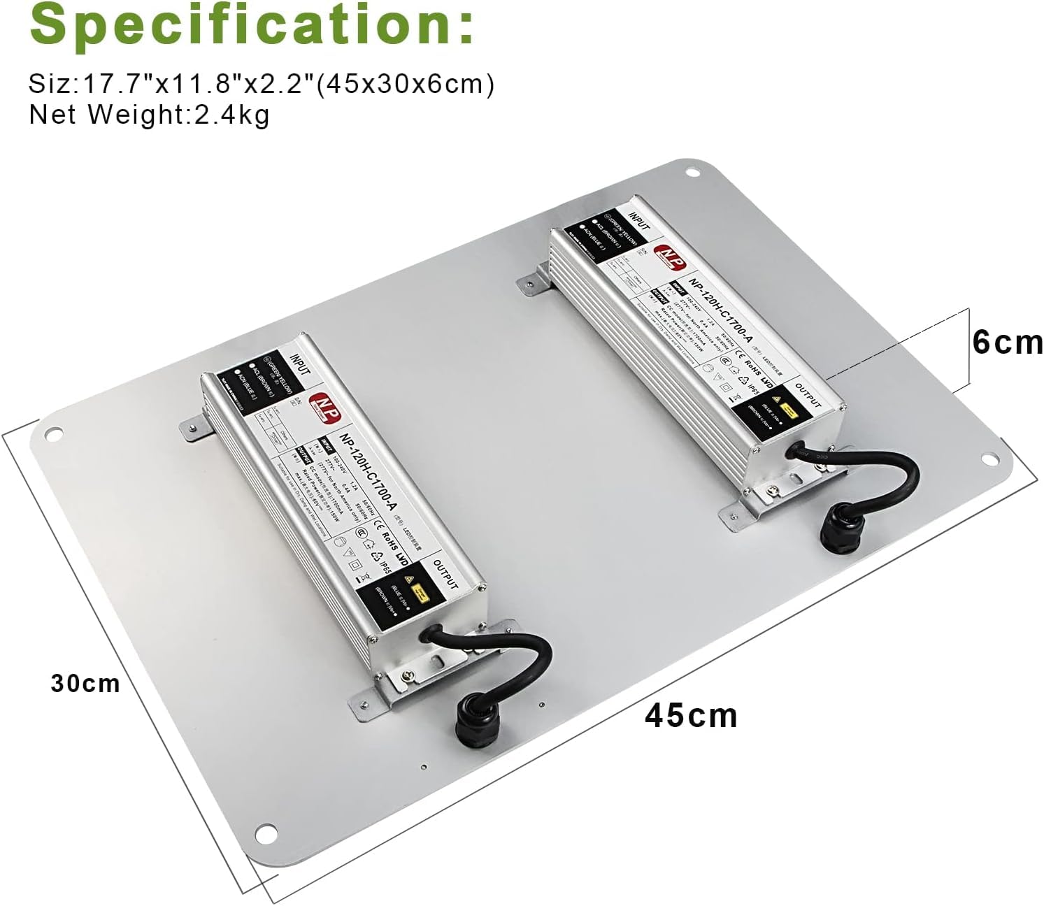 COKOLILA 2000W Lámpara de Cultivo LED Regulable, Espectro Completo con 444 LEDs SMD e IR, Luz de Crecimiento para Plantas de Interior, Cobertura 120x120cm para Fase Vegetación y Floración