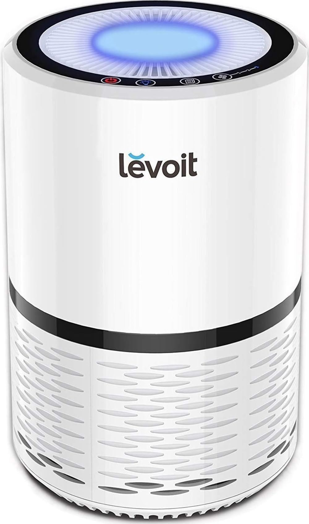 Air Purifier for Home Pets Bedroom, Air Purifiers Quiet Operation | High-Efficiency Filter for Smoke, Dust, Pollen, Odors in Office Nursery, Optional Night Light, AHAM VERIFIDE, LV-H132, White