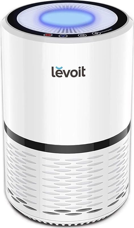 Air Purifier for Home Pets Bedroom, Air Purifiers Quiet Operation | High-Efficiency Filter for Smoke, Dust, Pollen, Odors in Office Nursery, Optional Night Light, AHAM VERIFIDE, LV-H132, White