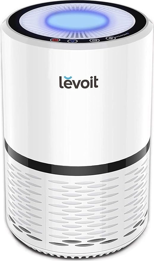 LEVOIT Air Purifiers for Bedroom Home Dorm, AHAM VERIFIDE, 3-in-1 Filter Cleaner With Aroma Pad, Filters Smoke, Allergens, Pet Dander, Odor, Dust, Office, Desktop, Core Mini-P, White