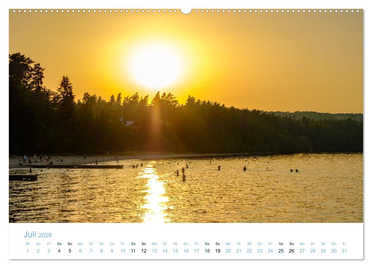 Schwedens Seen (hochwertiger Premium Wandkalender 2026 DIN A2 quer), Kunstdruck in Hochglanz: Traumhafte Plätze zum Baden und Verweilen an den Seen in Südschweden