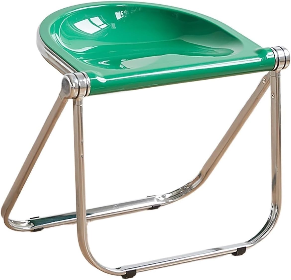 Portable Acrylic Folding Chair - Modern Green Dining Stool, No Assembly Needed, Ideal for Home, Office, Picnic, Party - Compact & Lightweight Design