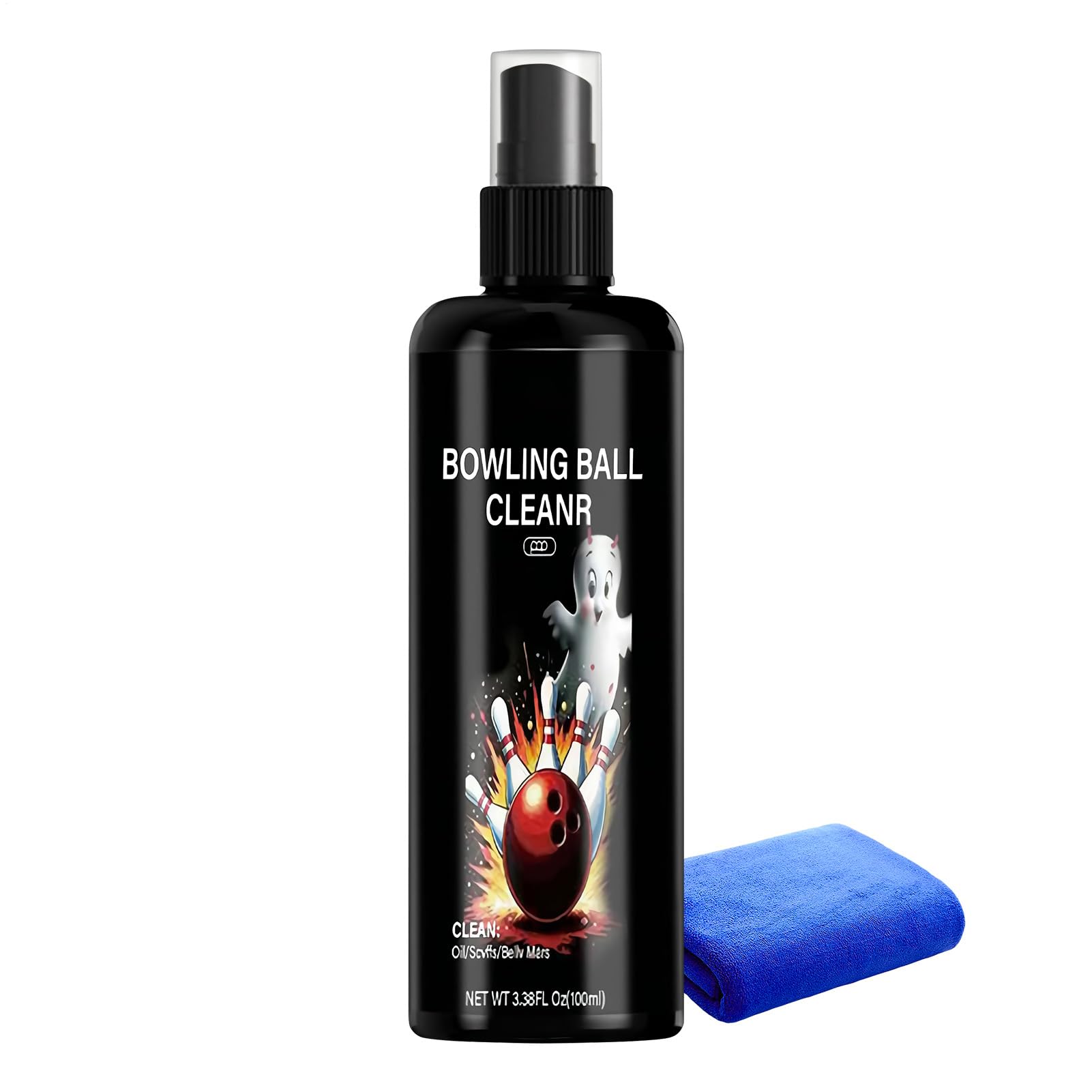 Bowling Ball Cleaning Kit,100ml Sports Gear Care Set with Towel - Bowling Ball Cleaner Spray Kit | for League Play Professional Training Amateur Competitions Home Entertainment