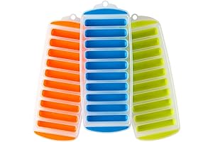 Lily's Home Set of 3 Narrow Silicone Ice Stick Cube Trays