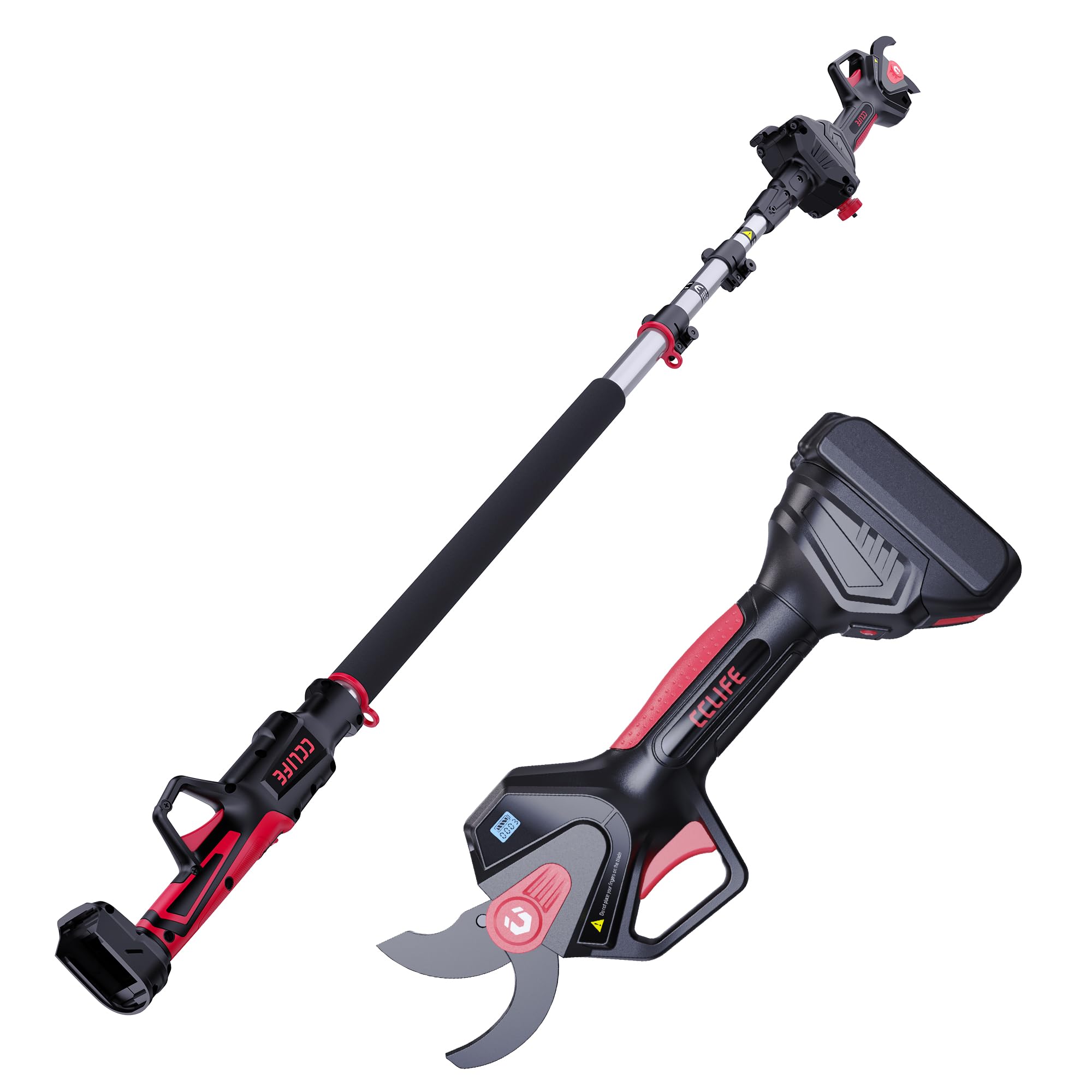 CCLIFE Akku Astschere 2-in-1 Set mit 2M Teleskopstange bis 40mm Schnittdurchmesser Kompatibel mit Makita 18V/20V (ohne Akku)