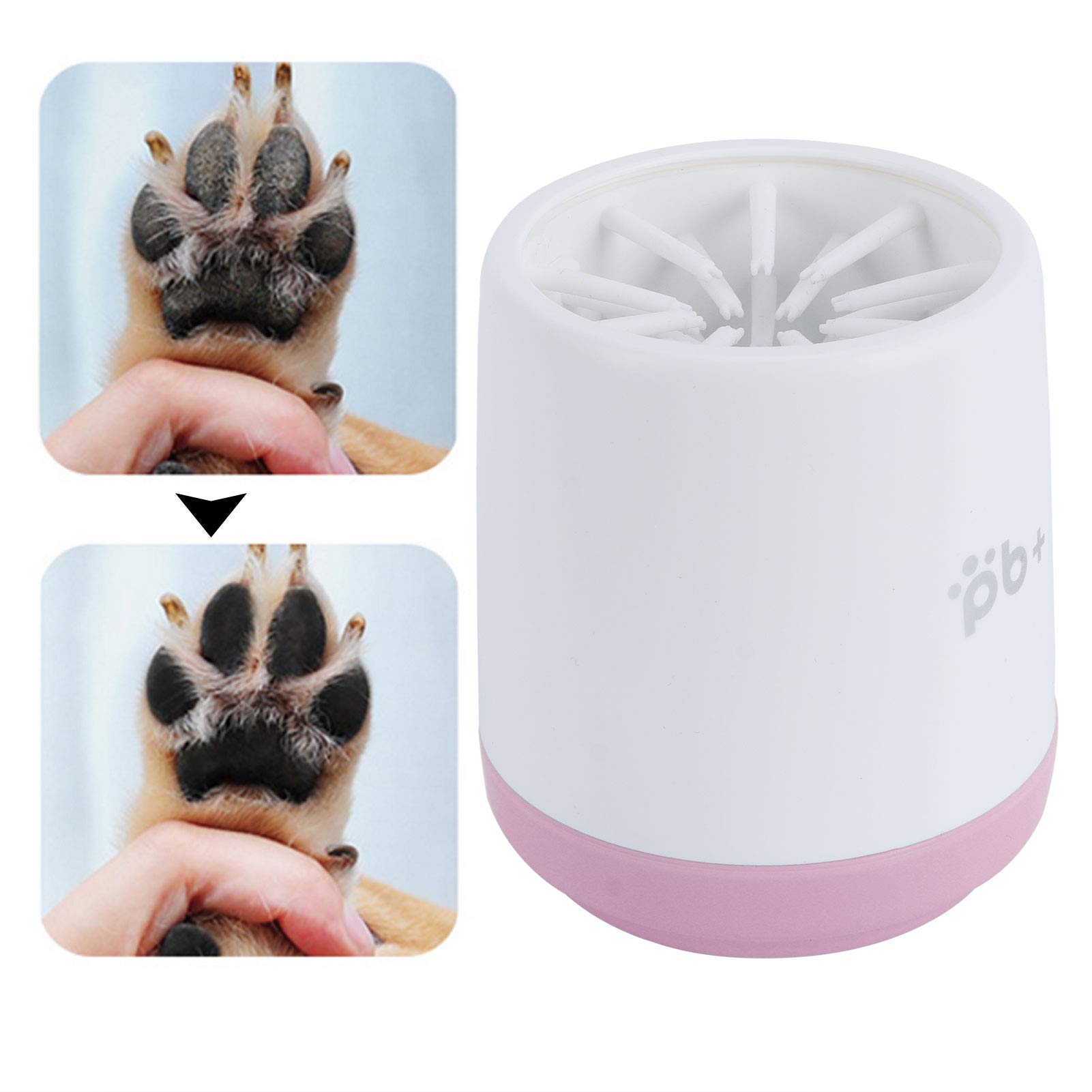 Dog Paw Cleaner for Dogs Dogs Washer Muddy Paws Cleaner Pet Foot Cleaner 360° Rotation Dog Claw Washer Cup with Soft Silicone Bristles(redness) - Image 4