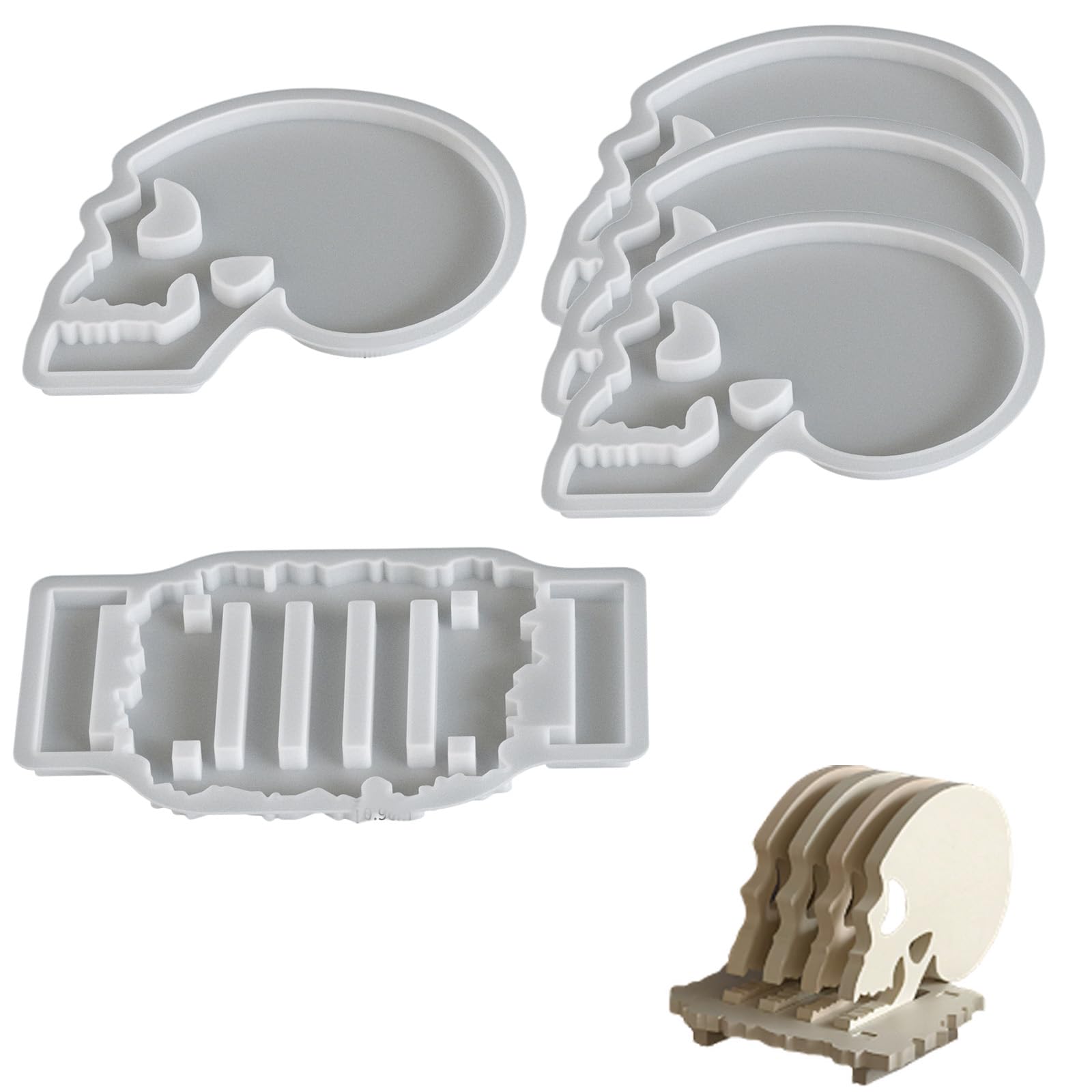 APGLSXY Creative Skull Shape Resin for Coasters and Halloween Themed Decorations Skull Decoration