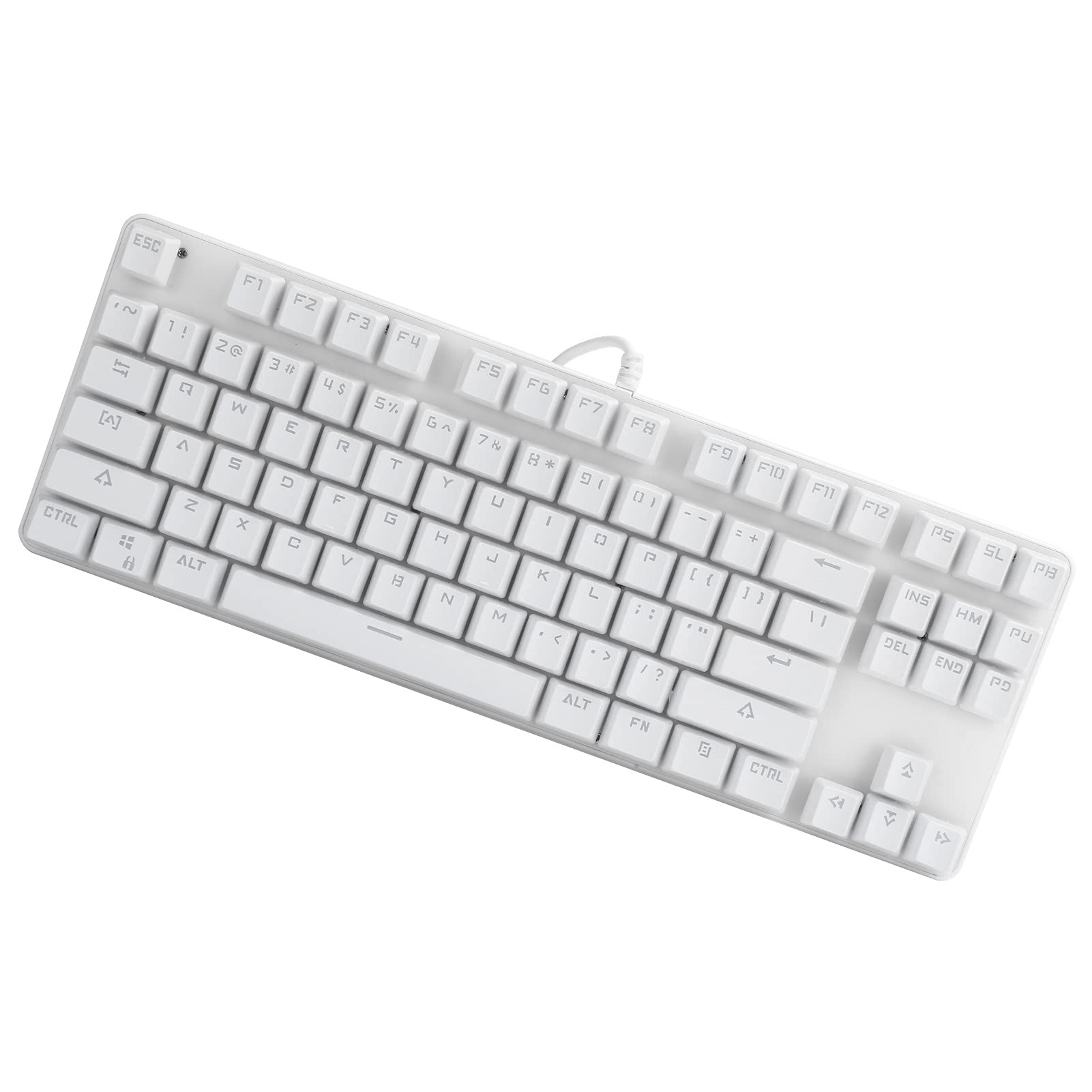 Tastiera Meccanica 87 Tasti USB 2.0 Forniture per Ufficio da Gioco con Retroilluminazione Cablata per Uso Domestico e in Ufficio