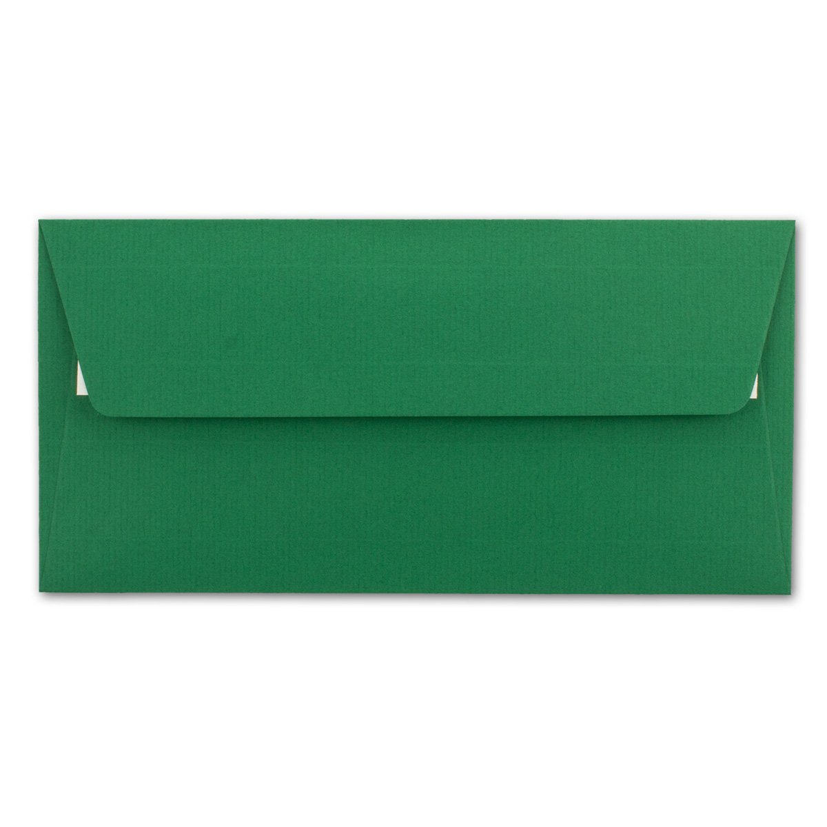 Neuser FarbenFroh - Buste per lettere, formato DIN lungo, imbottite con carta velina, 110 g/m2, 110 x 220 mm, chiusura con striscia adesiva 700 Stück Verde scuro con fodera bianca