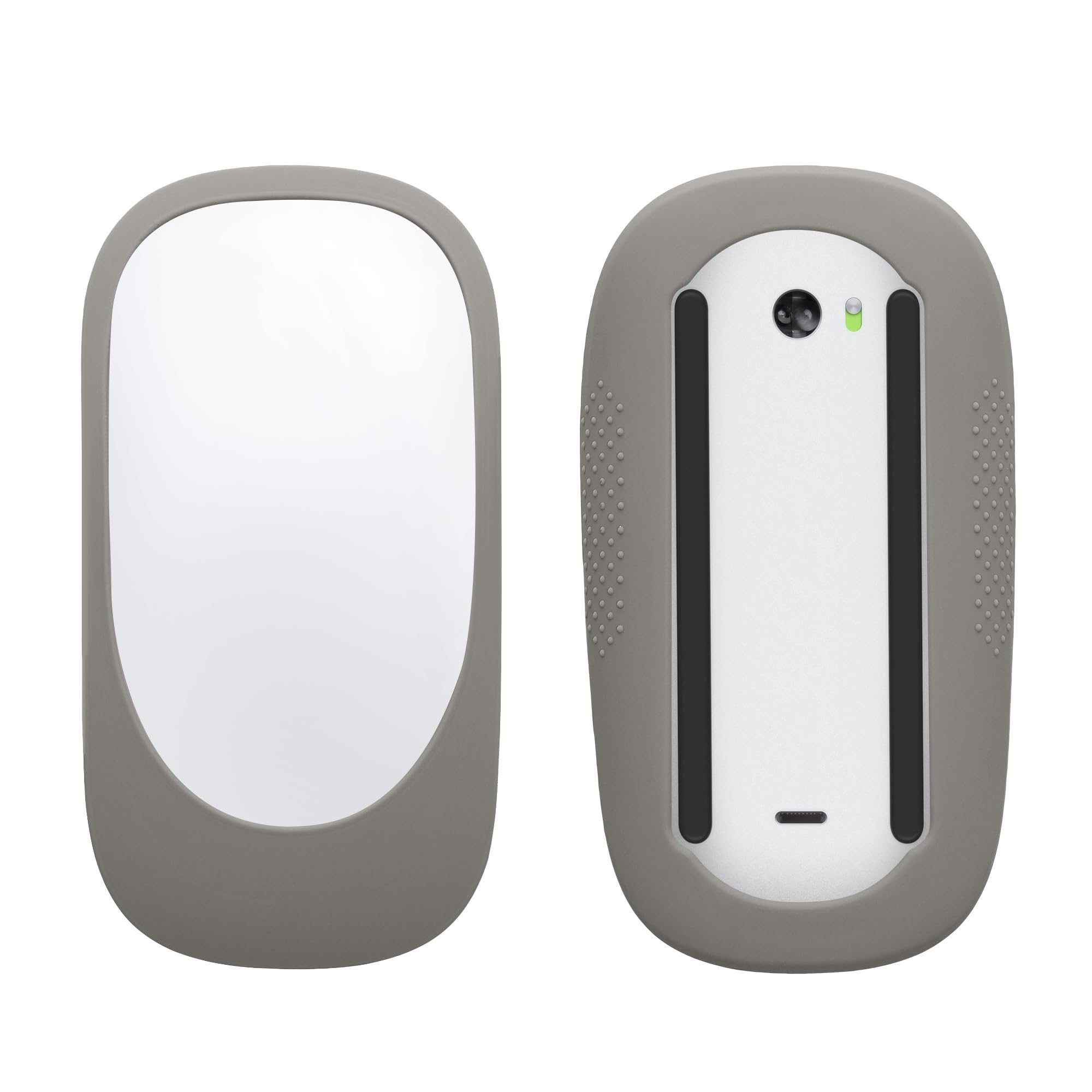 kwmobile Cover Compatibile con Apple Magic Mouse 1/2 Custodia - Pellicola Protettiva in Silicone - Protezione Morbida Antiscivolo - Grigio