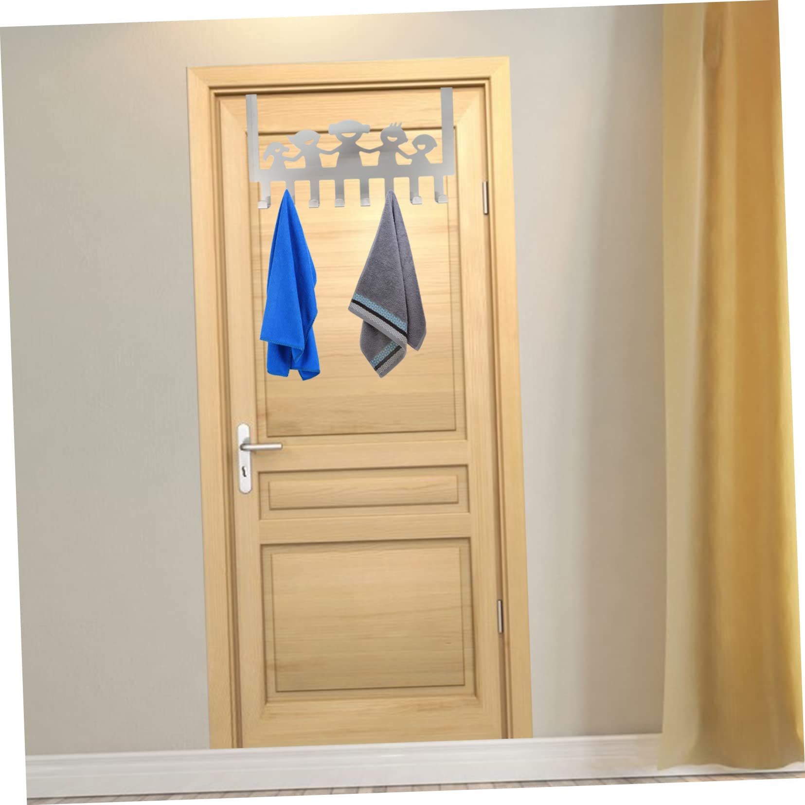 PRETYZOOM Stainless Steel Door Back Hook Coat Hanger Multi-use Hangers Space Saving No Nail