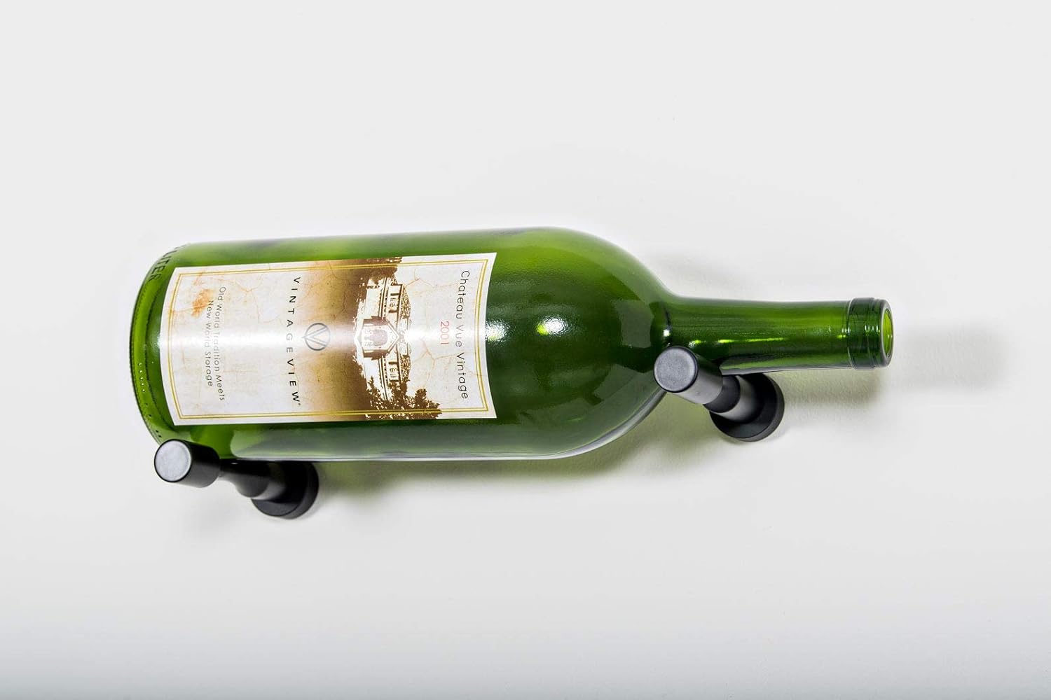 VintageView Pinzas Magnum para vino con collares (1 botella, instalación de madera o paneles de yeso, negro mate) VintageView Pinzas Magnum para vino con collares (1 botella, instalación de madera o paneles de yeso, negro mate)