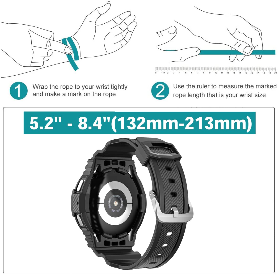 Rugged Case Band for Samsung Galaxy Watch 4 Classic 44mm Band with Bumper Accessories ,Sport Protective Cases/Cover Protector Drop-Proof Shockproof for Galaxy watch 4 band 44mm, Army Green