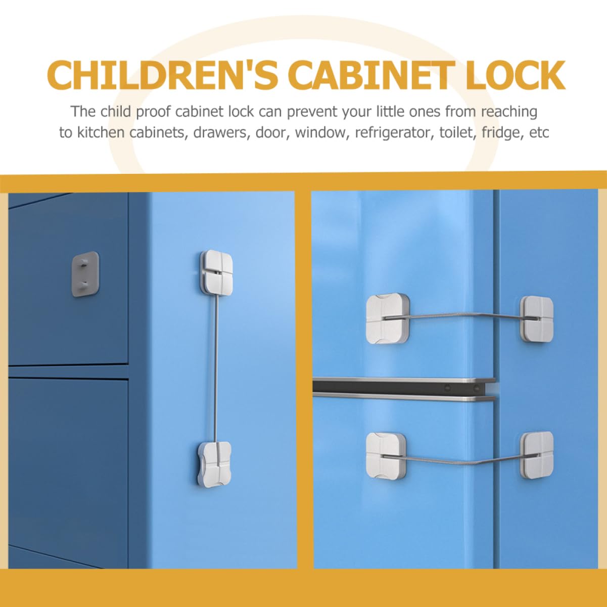 BESTonZON 6 Pezzi Di Blocco Bambino Cassetto Chiusure Di Sicurezza Maniglia Della Porta Del Cinghie Di Sicurezza Del Cassetto Armadi A Prova Di Bambino Maniglie Delle Porte