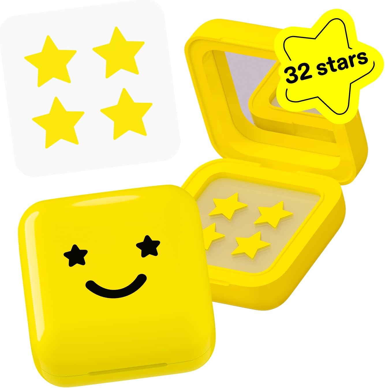 Starface XL Big Star, Large Hydrocolloid Pimple Patches, Absorb Fluid and Reduce Redness, Cute Star Shape, Vegan and Cruelty-Free Skincare (32 Count)