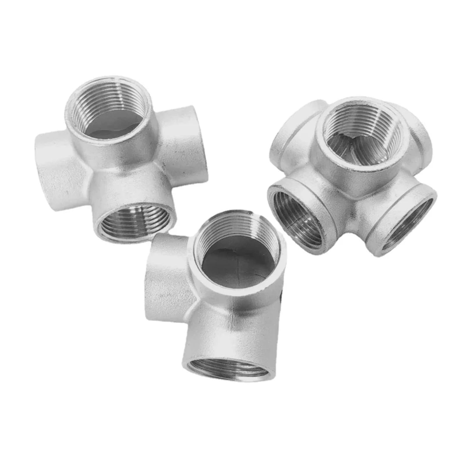 1/4" 3/8" 1/2" 3/4" 1" 1-1/4" 1-1/2" 2" BSPT Femmina 3 4 5 Modi Angolo Croce Connettore for tubi in acciaio inossidabile 304(5 Ways,1-1l4 BSP)